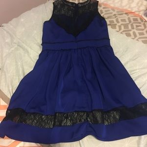 Ark & co. Blue dress with lace detail